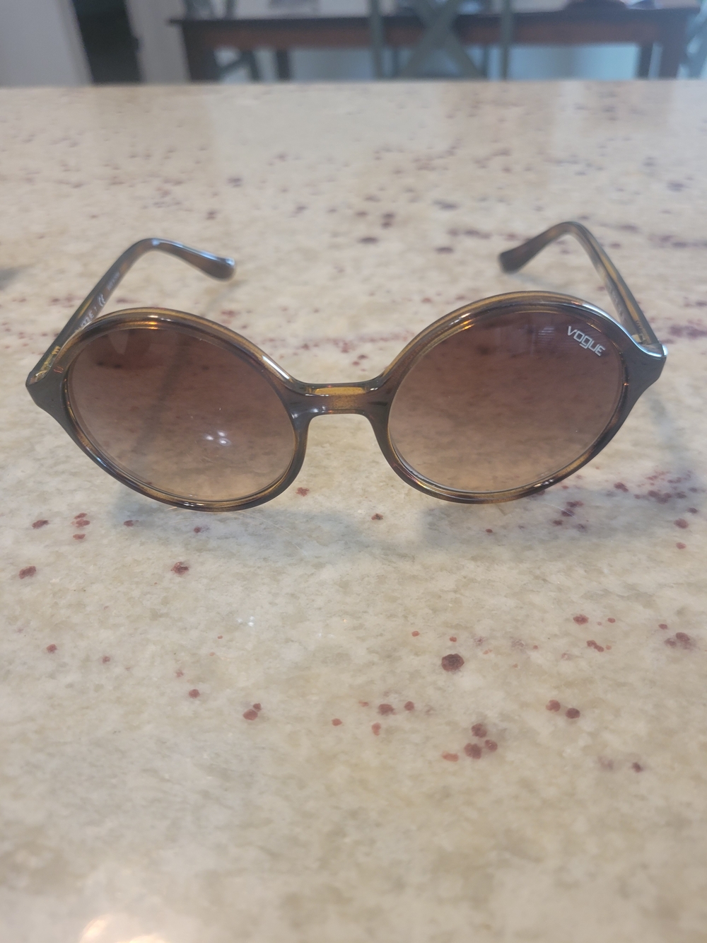 Vogue Round Brown Gradient Sunglasses for Women